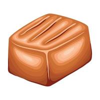 sweet caramel cube vector