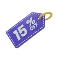 3D Icon 15 Percent Off png