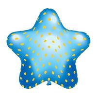 estrella azul globo helio flotante vector