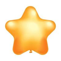 golden star balloon helium floating vector