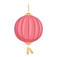 pink asian lamp hanging vector