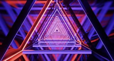 Spaceship corridor, tunnel with light. sci-fi, science concept. 3d rendering. photo