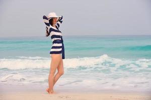 Happy Beautiful Woman Enjoying Summer Vacation photo