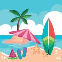 seascape summer season vector