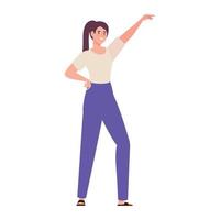 woman modeling avatar character vector