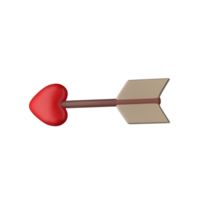 flecha corazón 3d ilustración png