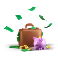 Money Icons 3D Illustration png