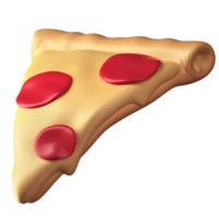 ilustración 3d de rebanada de pizza