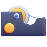 fita adesiva em renderização 3d para apresentação na web de ativos gráficos ou outros png