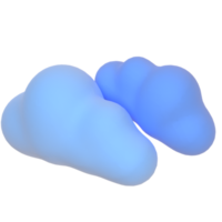 Cloudy in 3d render for graphic asset web presentation or other png