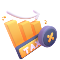 graphique tax2 en rendu 3d pour la présentation web des actifs graphiques ou autre png