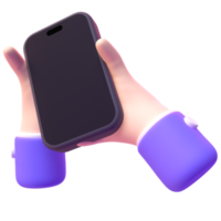 Device Phone in 3d render for graphic asset web presentation or other png