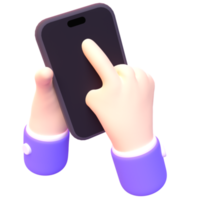 Gerätetelefon in 3D-Rendering für Webpräsentationen mit grafischen Assets oder andere png