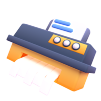 Paper Shreder in 3d render for graphic asset web presentation or other png