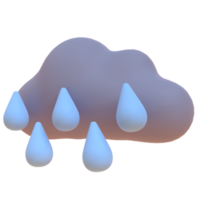 Rain in 3d render for graphic asset web presentation or other png