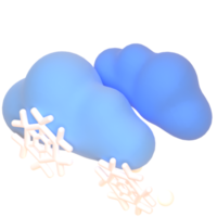 neve nel 3d rendere per grafico risorsa ragnatela presentazione o altro png