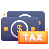 Tax2 in 3d render for graphic asset web presentation or other png