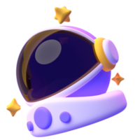 Astronautenhelm in 3D-Rendering für Webpräsentationen mit grafischen Assets oder andere png