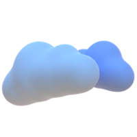 nublado em renderização 3d para apresentação na web de ativos gráficos ou outros png