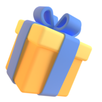 Gift Box in 3d render for graphic asset web presentation or other png