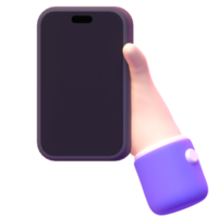 Gerätetelefon in 3D-Rendering für Webpräsentationen mit grafischen Assets oder andere png