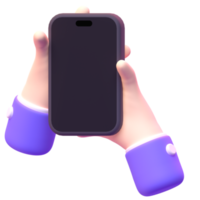 Device Phone in 3d render for graphic asset web presentation or other png