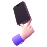 Device Phone in 3d render for graphic asset web presentation or other png