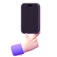 apparaat telefoon in 3d geven voor grafisch Bedrijfsmiddel web presentatie of andere png