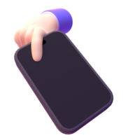 Gerätetelefon in 3D-Rendering für Webpräsentationen mit grafischen Assets oder andere png