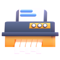 Paper Shreder in 3d render for graphic asset web presentation or other png