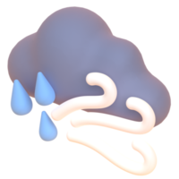 pluie en rendu 3d pour la présentation web d'actifs graphiques ou autre png