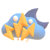 Storm in 3d render for graphic asset web presentation or other png