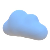 Cloudy in 3d render for graphic asset web presentation or other png