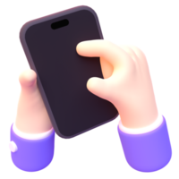 Device Phone in 3d render for graphic asset web presentation or other png