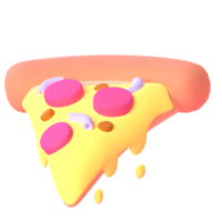 pizza en 3d para presentación web de activos gráficos u otros png