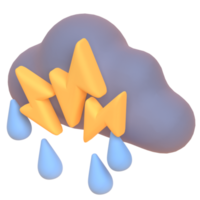 pluie en rendu 3d pour la présentation web d'actifs graphiques ou autre png