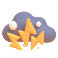 Sturm in 3D-Rendering für Webpräsentationen mit grafischen Assets oder andere png