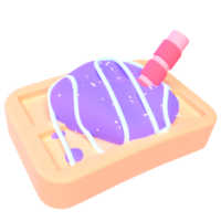 cialda nel 3d rendere per grafico risorsa ragnatela presentazione o altro png