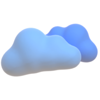 Cloudy in 3d render for graphic asset web presentation or other png