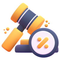 Law in 3d render for graphic asset web presentation or other png