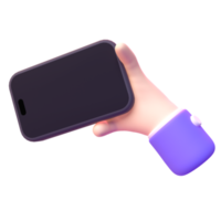 Device Phone in 3d render for graphic asset web presentation or other png