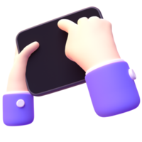 Device Phone in 3d render for graphic asset web presentation or other png