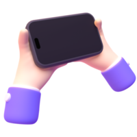 Device Phone in 3d render for graphic asset web presentation or other png