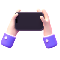 Device Phone in 3d render for graphic asset web presentation or other png