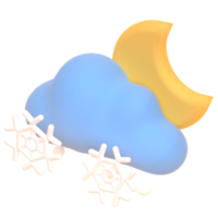 neve nel 3d rendere per grafico risorsa ragnatela presentazione o altro png