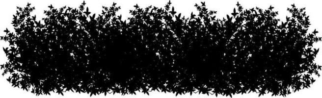 Set of ornamental black plant in the form of a hedge.Realistic garden shrub, seasonal bush, boxwood, tree crown bush foliage. vector