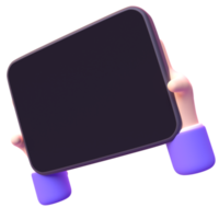 Device Phone in 3d render for graphic asset web presentation or other png