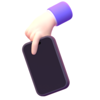 Device Phone in 3d render for graphic asset web presentation or other png