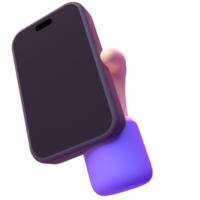 Device Phone in 3d render for graphic asset web presentation or other png