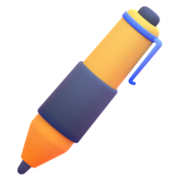 Stift in 3D-Render für grafische Asset-Webpräsentationen oder andere png